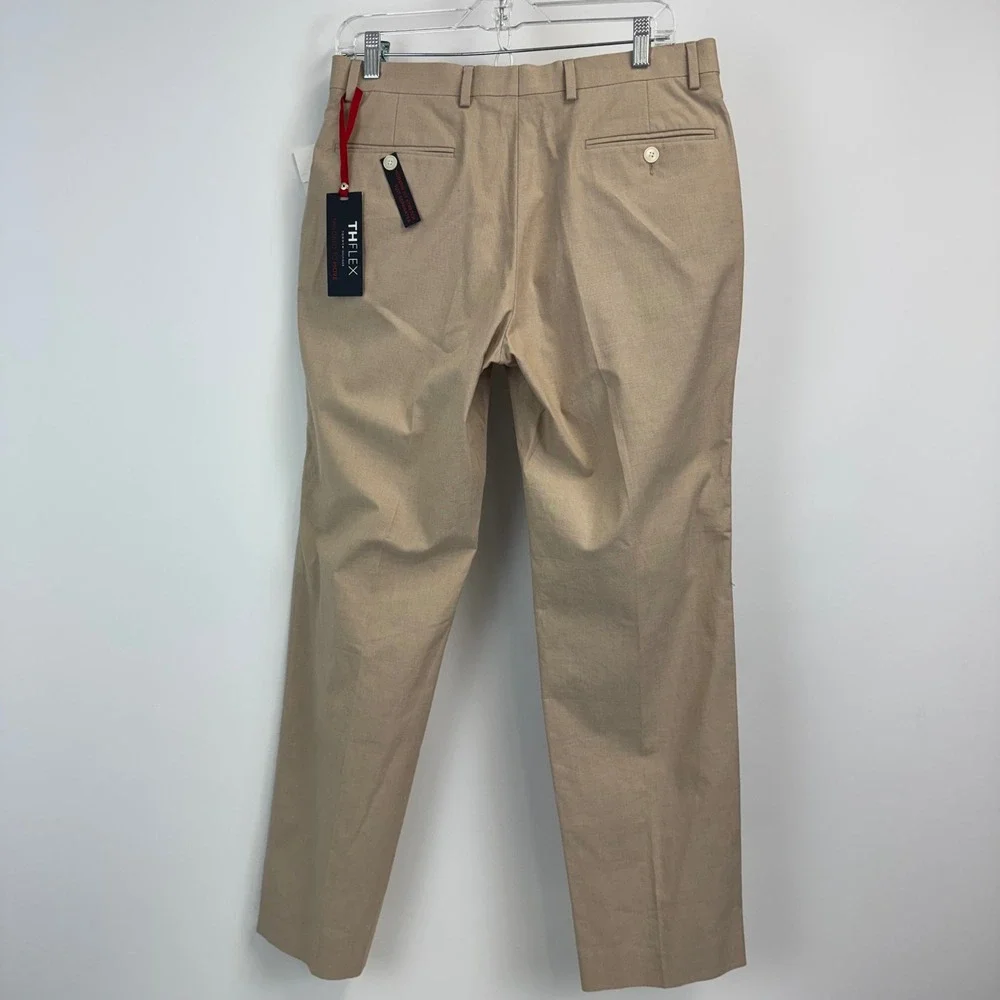 Tommy Hilfiger TH Flex Mens Tan Hall Modern Fit Suit Separate Pant 33W 30L NWT